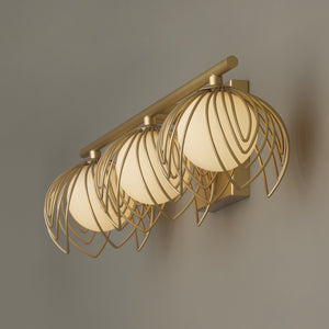 Capital Lighting - 162131GF - Three Light Vanity - Flora - Buffed Gold