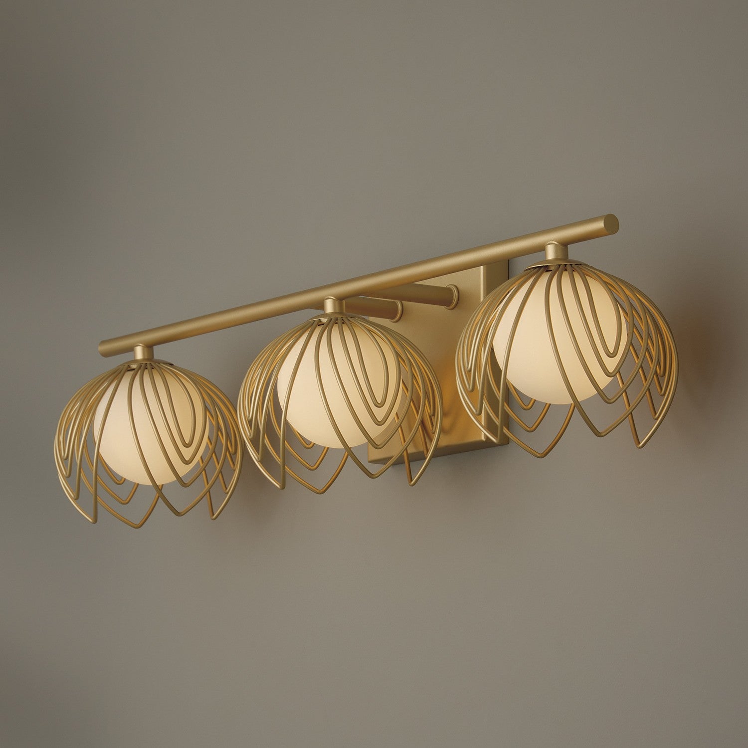 Capital Lighting - 162131GF - Three Light Vanity - Flora - Buffed Gold
