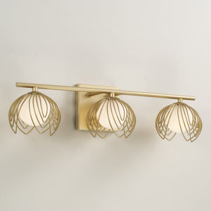 Capital Lighting - 162131GF - Three Light Vanity - Flora - Buffed Gold