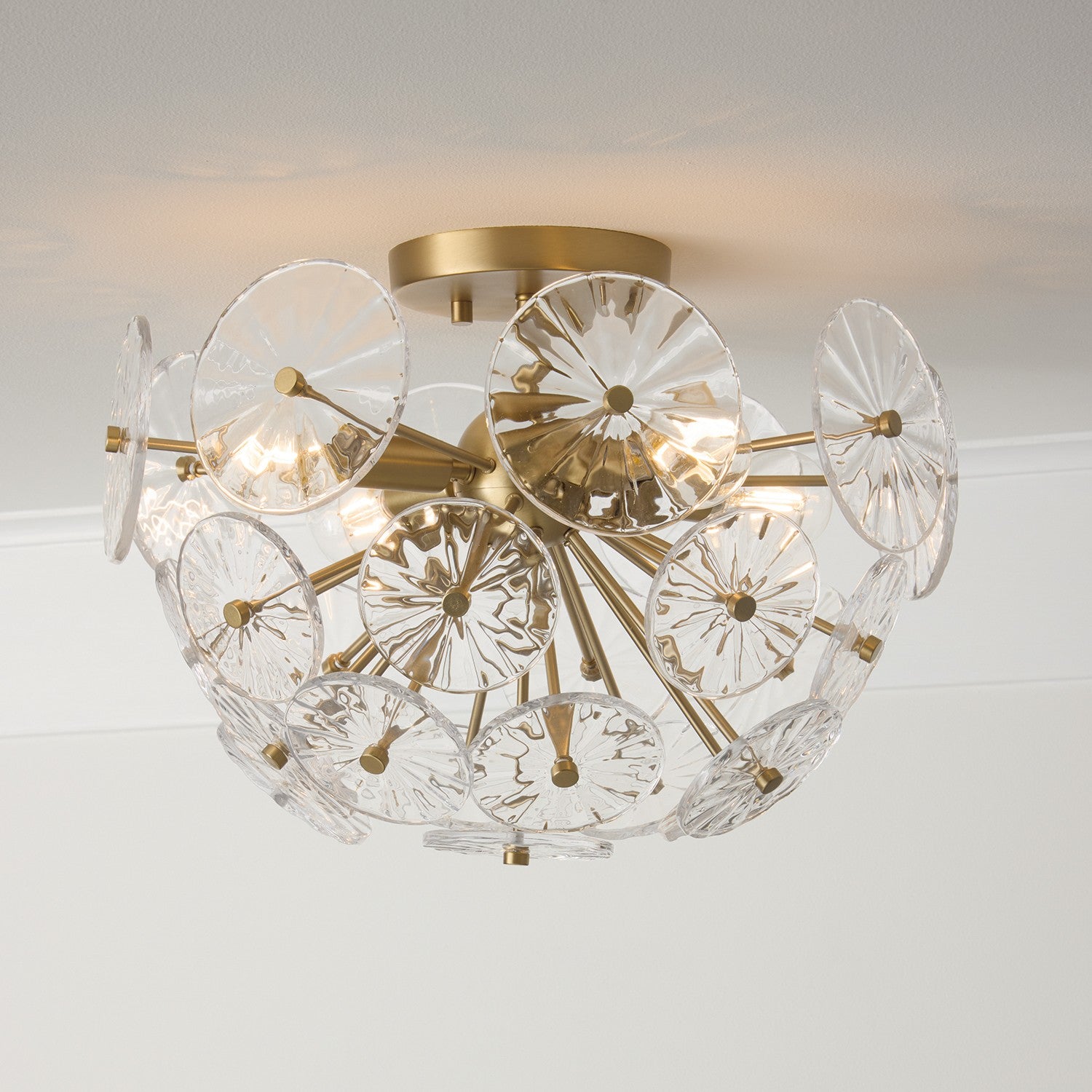 Capital Lighting - 257841MA - Four Light Semi Flush Mount - Emelie - Matte Brass