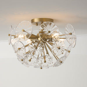Capital Lighting - 257841MA - Four Light Semi Flush Mount - Emelie - Matte Brass