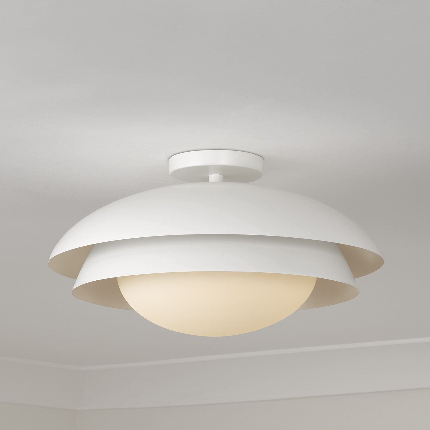 Capital Lighting - 259211WE - One Light Semi Flush Mount - Jensen - Matte White