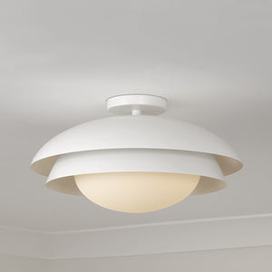 Capital Lighting - 259211WE - One Light Semi Flush Mount - Jensen - Matte White