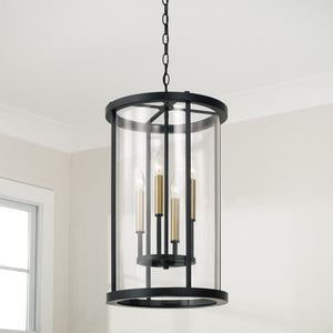 Capital Lighting - 358341ER - Four Light Pendant - Davis - Espresso and Brass