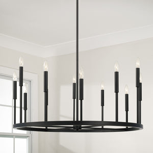 Capital Lighting - 458301ER - 12 Light Chandelier - Davis - Espresso and Brass