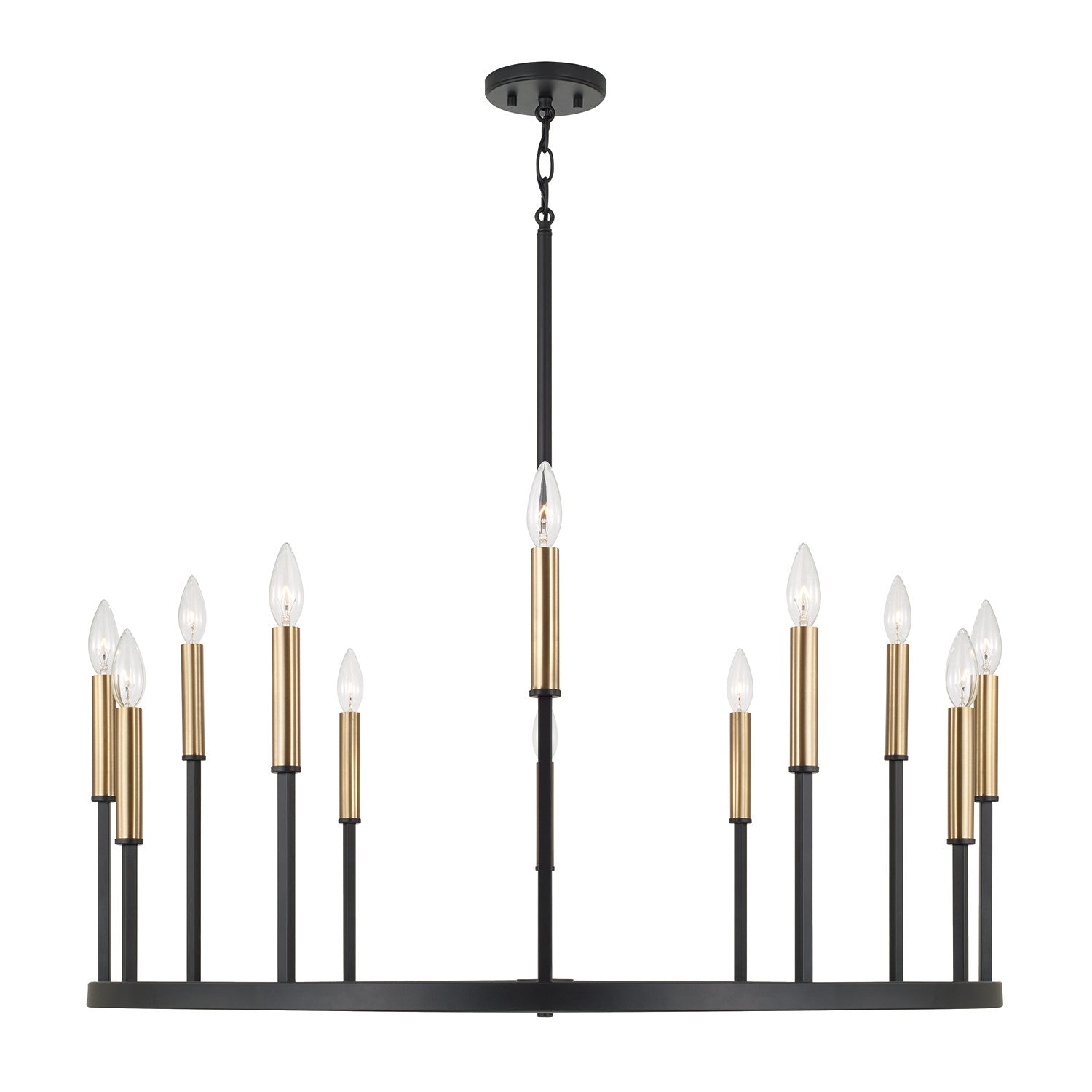 Capital Lighting - 458301ER - 12 Light Chandelier - Davis - Espresso and Brass