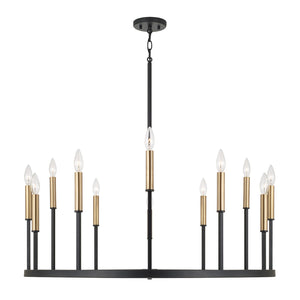 Capital Lighting - 458301ER - 12 Light Chandelier - Davis - Espresso and Brass