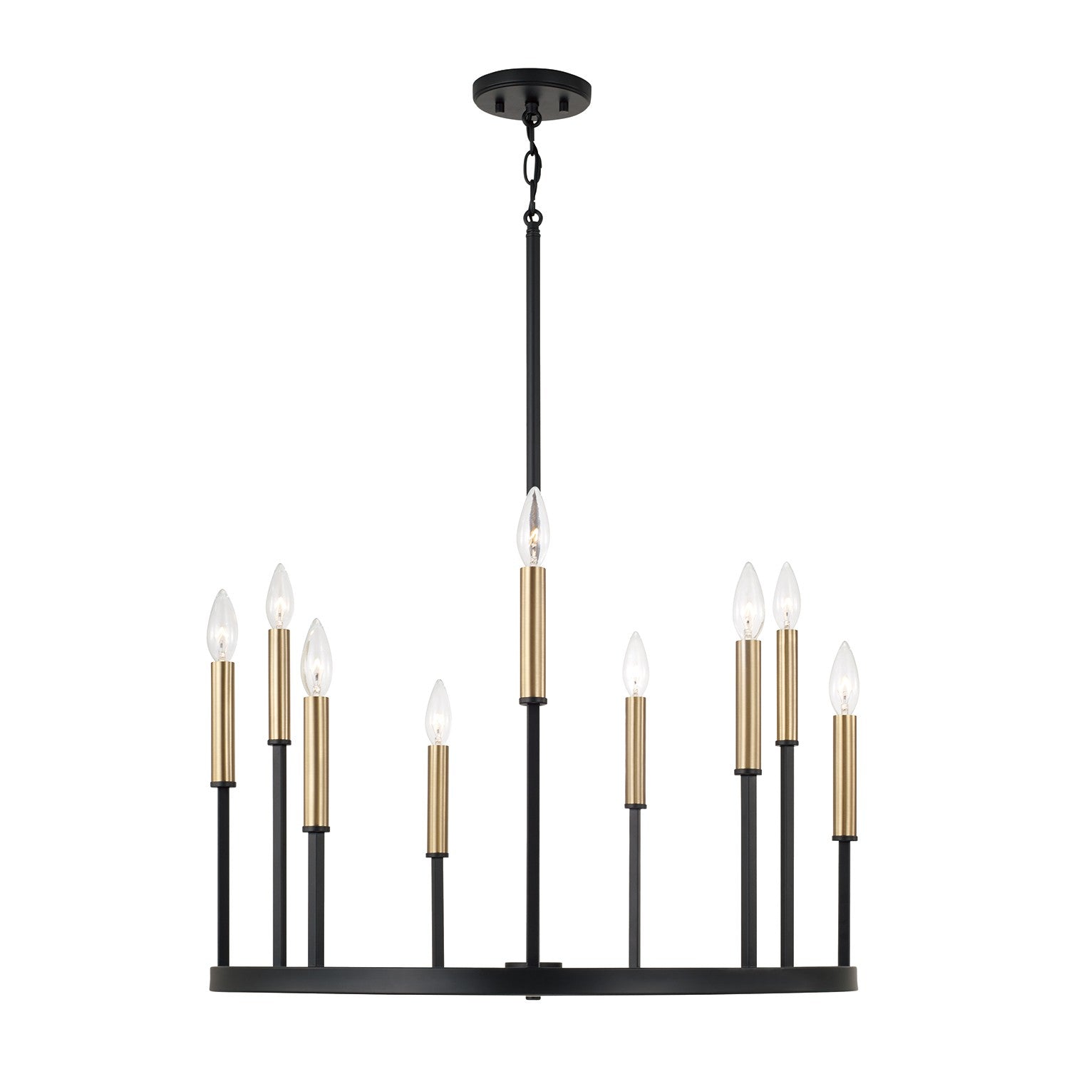 Capital Lighting - 458381ER - Nine Light Chandelier - Davis - Espresso and Brass