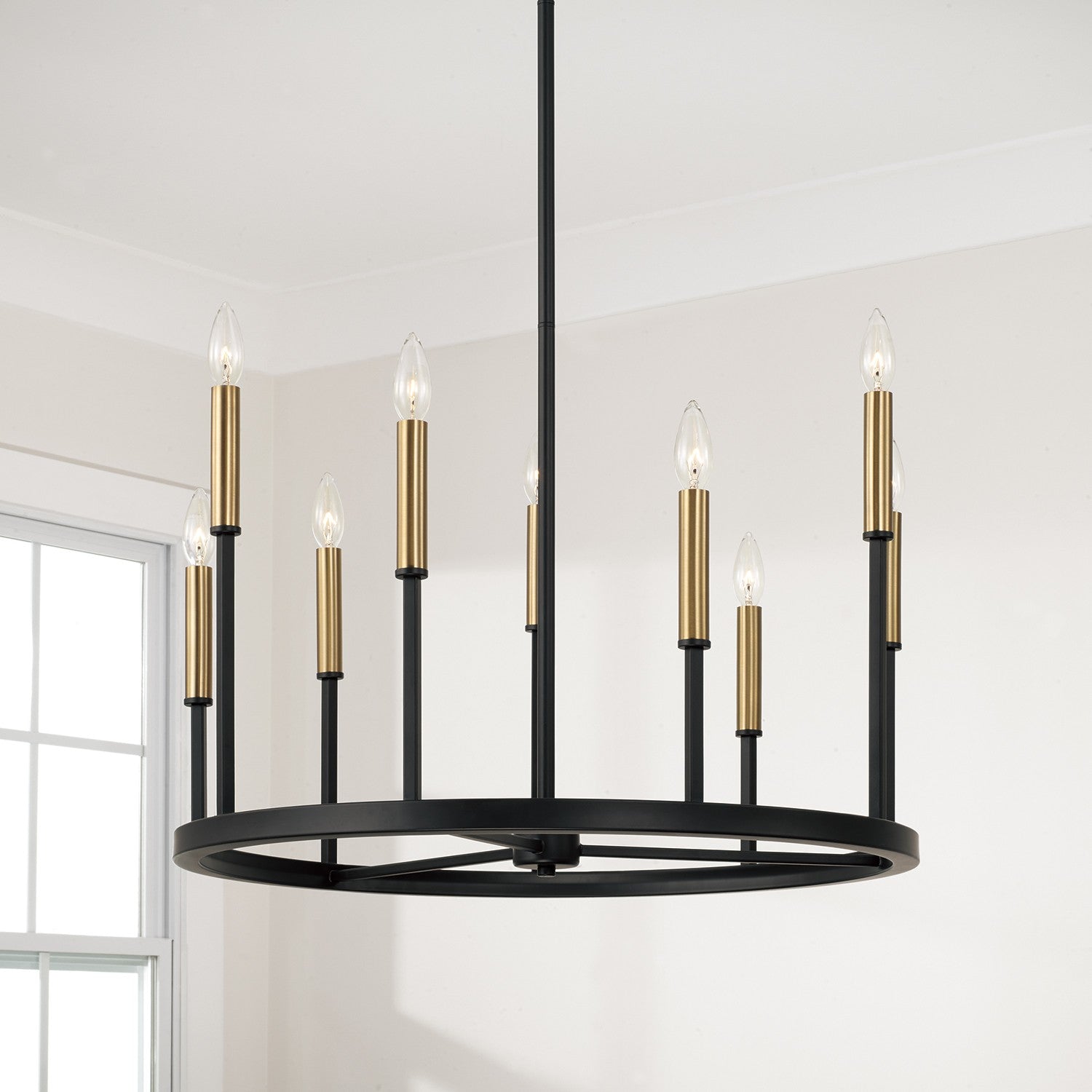 Capital Lighting - 458381ER - Nine Light Chandelier - Davis - Espresso and Brass