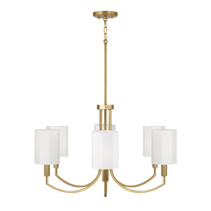 Capital Lighting - 459561AD-716 - Six Light Chandelier - Adrian - Aged Brass
