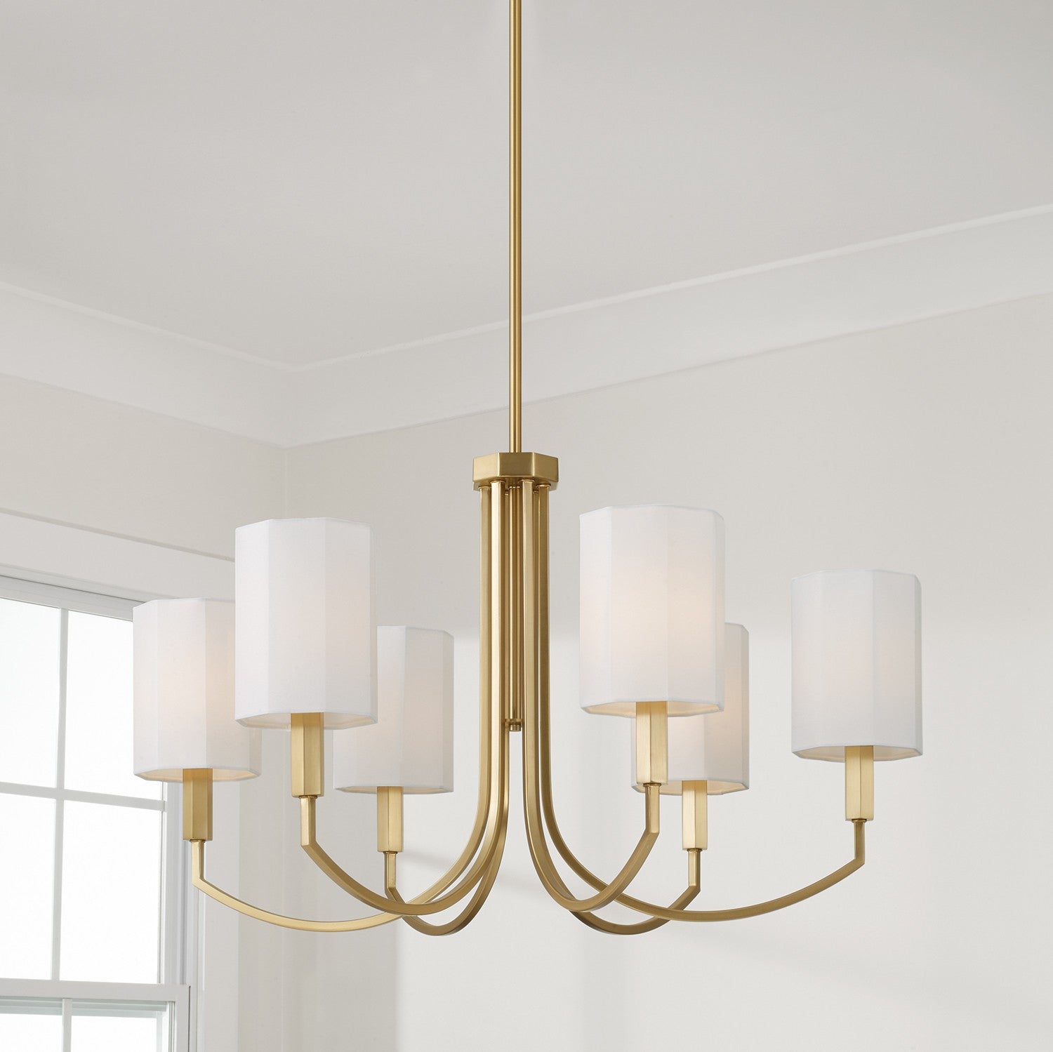 Capital Lighting - 459561AD-716 - Six Light Chandelier - Adrian - Aged Brass