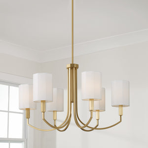 Capital Lighting - 459561AD-716 - Six Light Chandelier - Adrian - Aged Brass