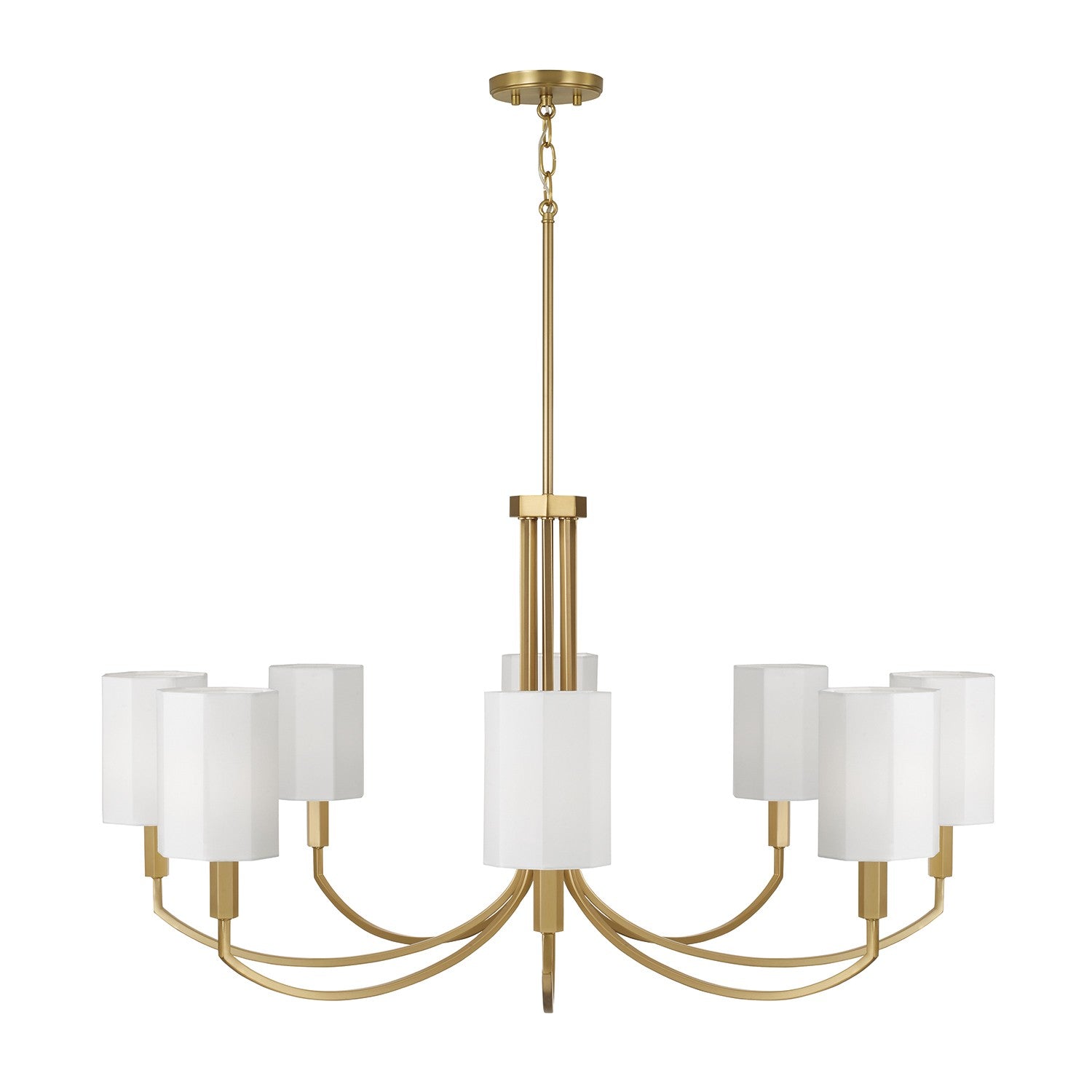 Capital Lighting - 459581AD-716 - Eight Light Chandelier - Adrian - Aged Brass