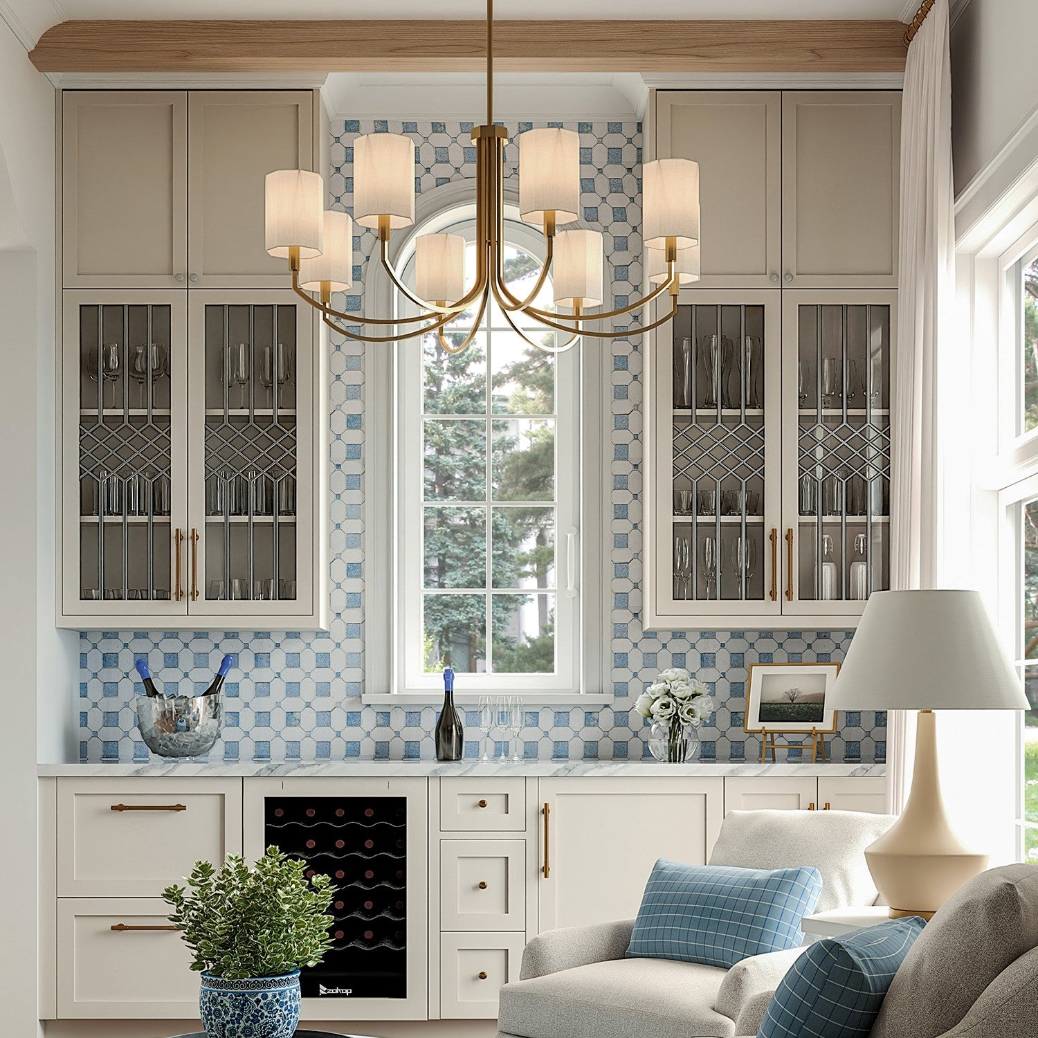 Capital Lighting - 459581AD-716 - Eight Light Chandelier - Adrian - Aged Brass