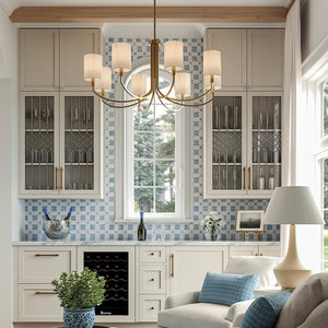 Capital Lighting - 459581AD-716 - Eight Light Chandelier - Adrian - Aged Brass