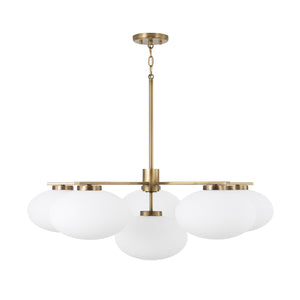 Capital Lighting - 460561AD - Six Light Chandelier - Soren - Aged Brass