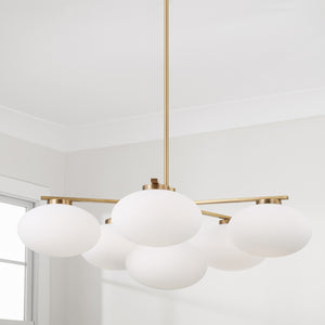 Capital Lighting - 460561AD - Six Light Chandelier - Soren - Aged Brass