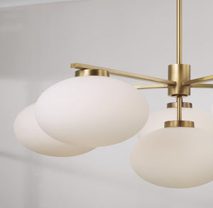Capital Lighting - 460561AD - Six Light Chandelier - Soren - Aged Brass