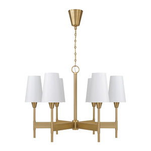 Capital Lighting - 460861AD-718 - Six Light Chandelier - Leland - Aged Brass