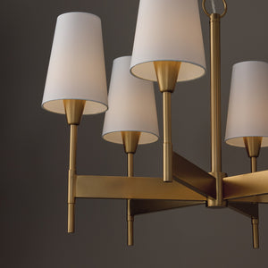 Capital Lighting - 460861AD-718 - Six Light Chandelier - Leland - Aged Brass