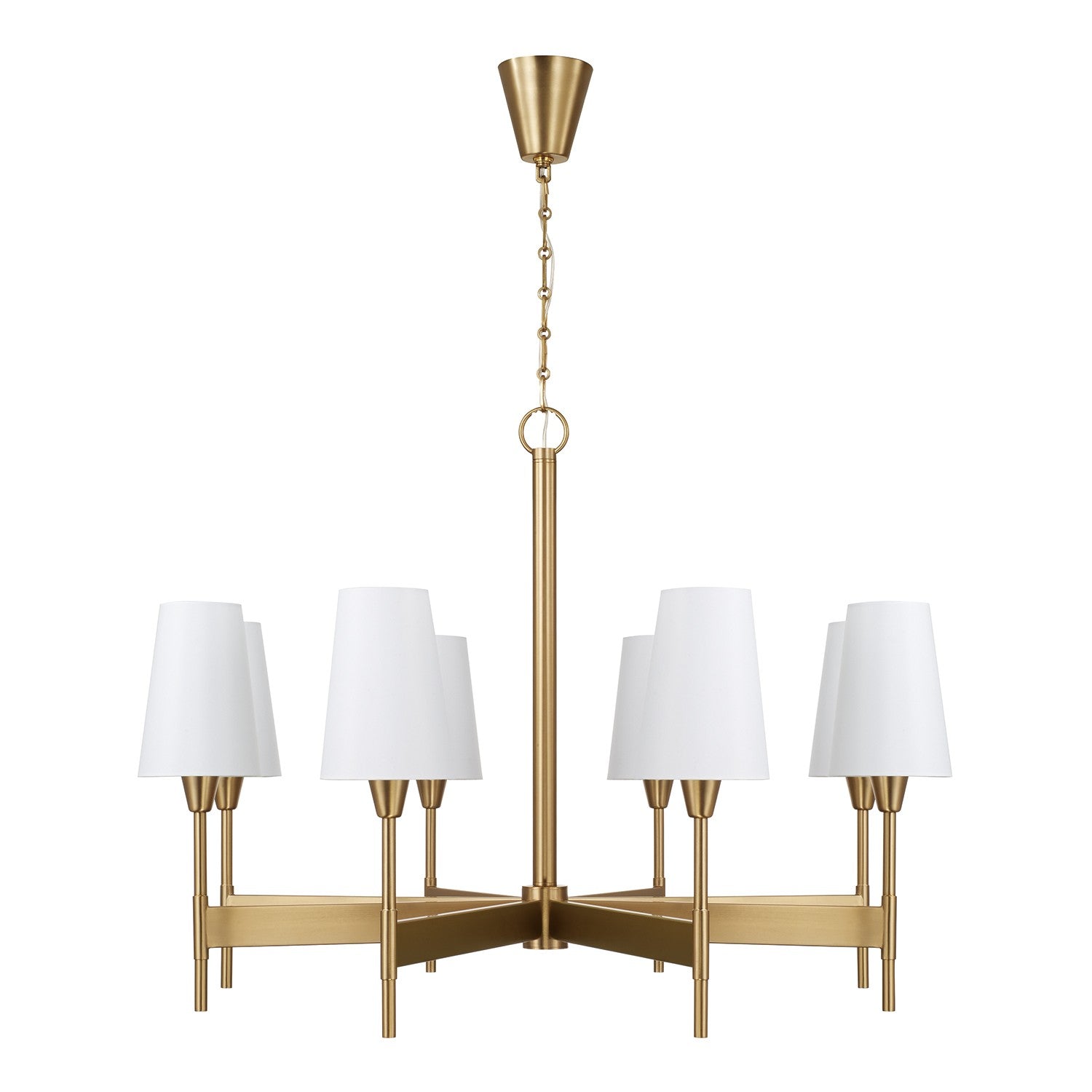Capital Lighting - 460881AD-718 - Eight Light Chandelier - Leland - Aged Brass