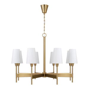 Capital Lighting - 460881AD-718 - Eight Light Chandelier - Leland - Aged Brass