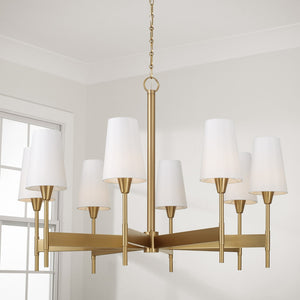 Capital Lighting - 460881AD-718 - Eight Light Chandelier - Leland - Aged Brass