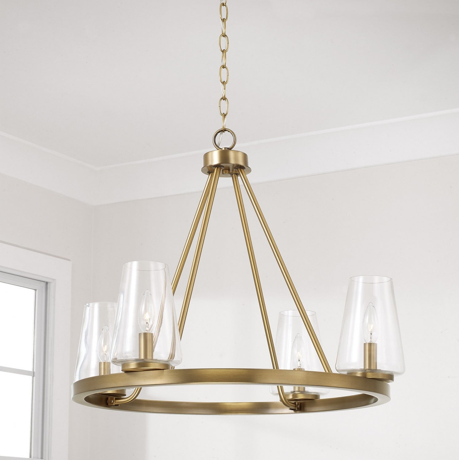 Capital Lighting - 461941AD-662 - Four Light Chandelier - Aaron - Aged Brass