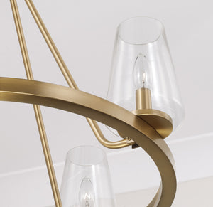 Capital Lighting - 461941AD-662 - Four Light Chandelier - Aaron - Aged Brass