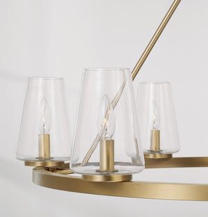 Capital Lighting - 461961AD-662 - Six Light Chandelier - Aaron - Aged Brass