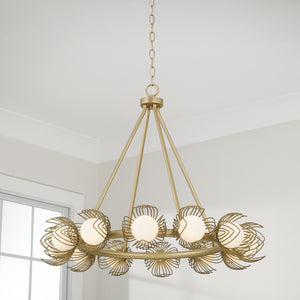 Capital Lighting - 462101GF - 12 Light Chandelier - Flora - Buffed Gold