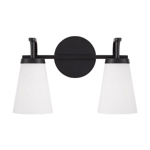 Capital Lighting - 161021MB-660 - Two Light Vanity - Drake - Matte Black