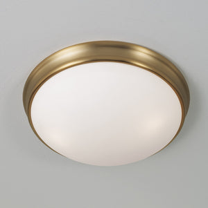 Capital Lighting - 2034AD - Three Light Flush Mount - Hansen - Aged Brass