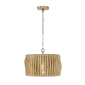 Capital Lighting - 244632BWB - One Light Semi Flush Mount - Archer - Blonde Wood and Matte Brass