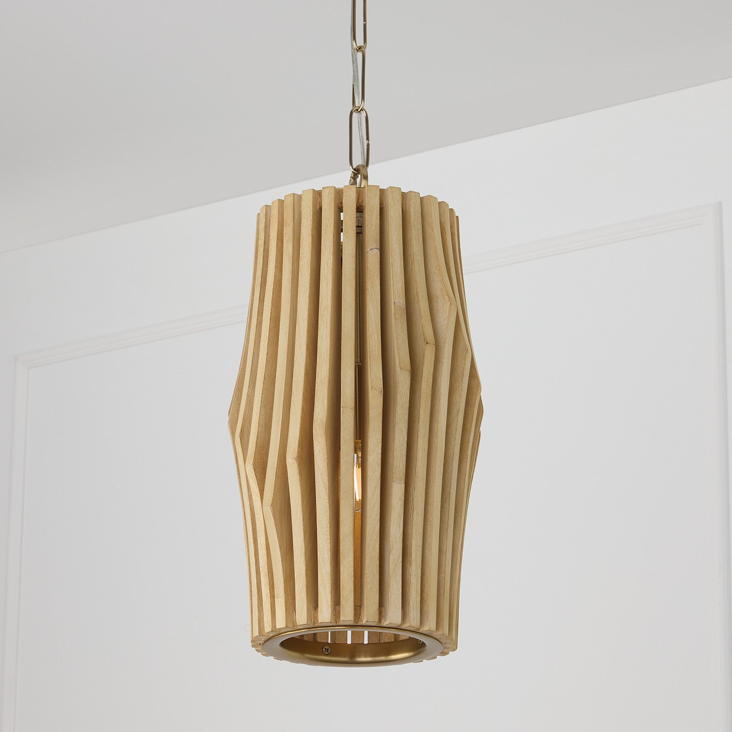 Capital Lighting - 344613BWB - One Light Pendant - Archer - Blonde Wood and Matte Brass