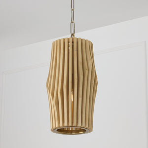 Capital Lighting - 344613BWB - One Light Pendant - Archer - Blonde Wood and Matte Brass