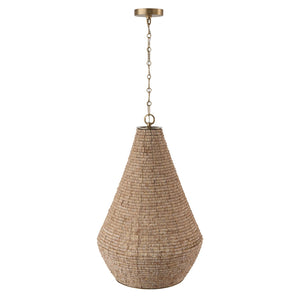 Capital Lighting - 359712LFB - One Light Pendant - Morada - Light Fawn and Matte Brass