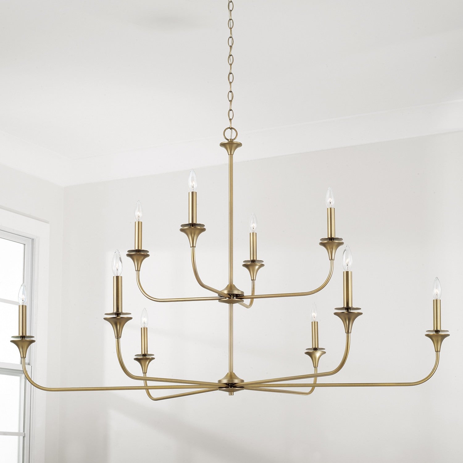 Capital Lighting - 448901AD - Ten Light Chandelier - Presley - Aged Brass