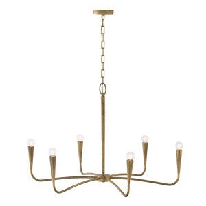 Capital Lighting - 459861ARG - Six Light Chandelier - Savari - Artisan Gold
