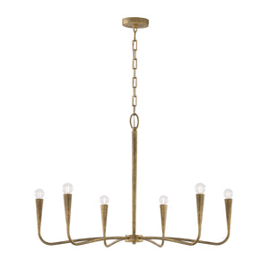 Capital Lighting - 459861ARG - Six Light Chandelier - Savari - Artisan Gold