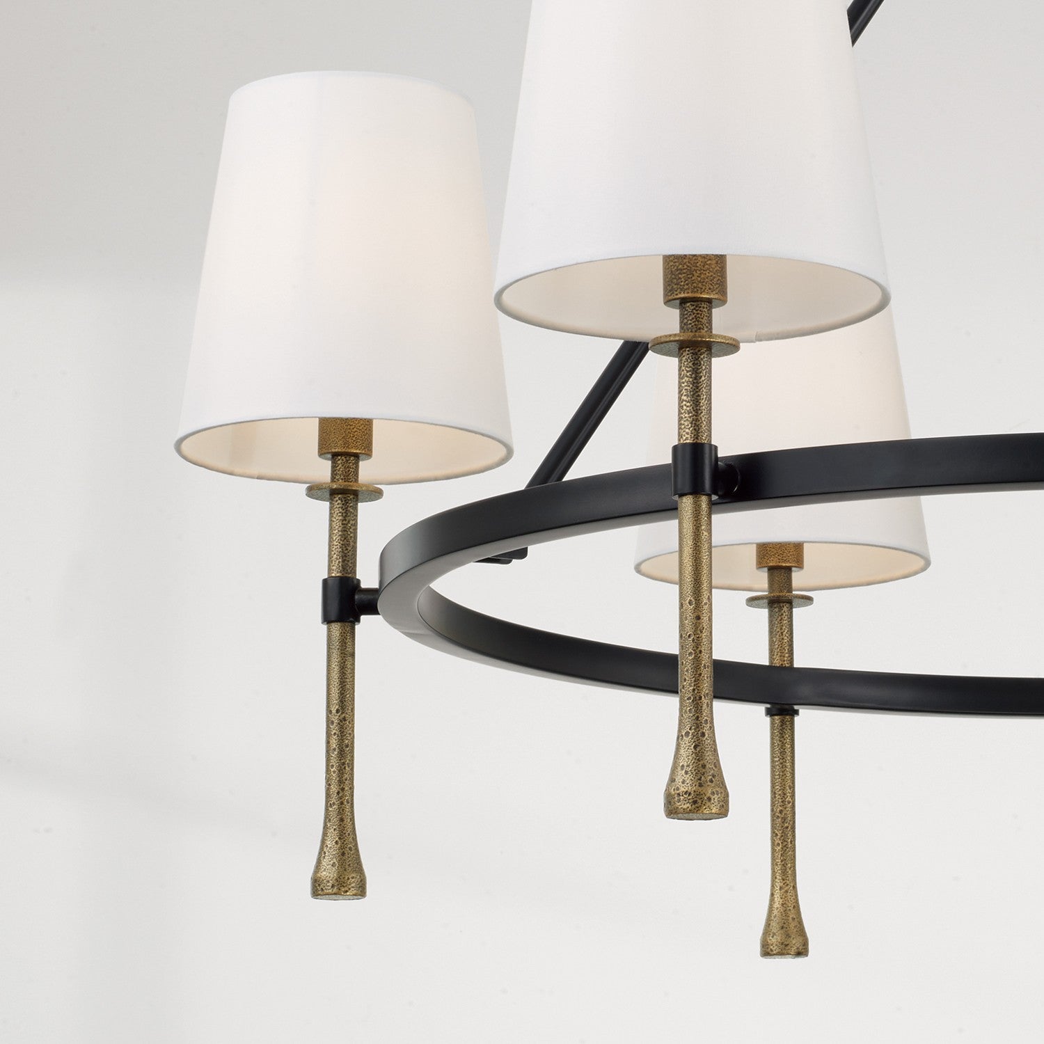 Capital Lighting - 460761MBG-717 - Six Light Chandelier - Hollis - Matte Black with Hammered Gold