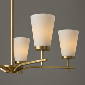 Capital Lighting - 461051AD-660 - Five Light Chandelier - Drake - Aged Brass