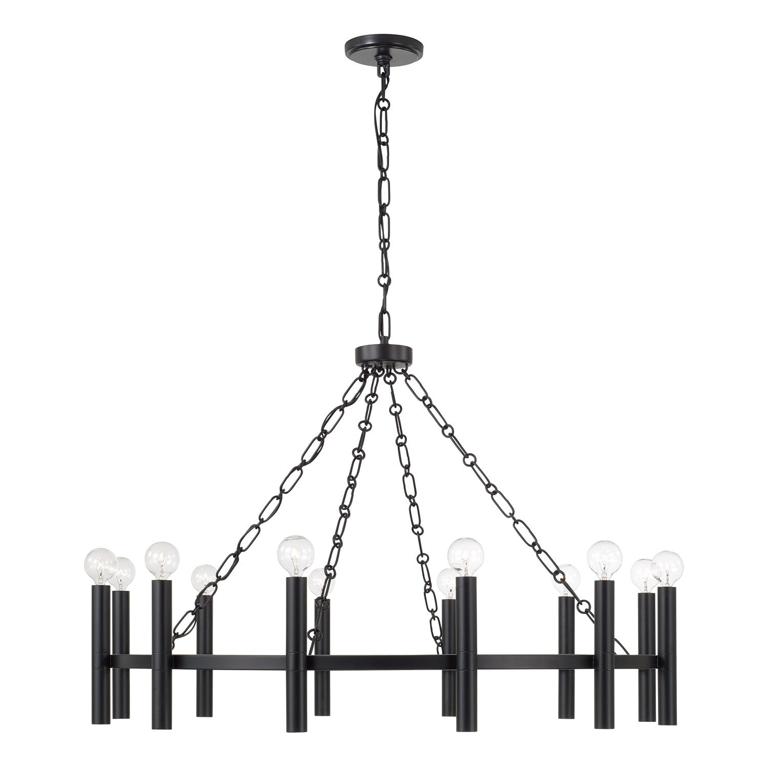 Capital Lighting - 462001MB - 12 Light Chandelier - Winton - Matte Black