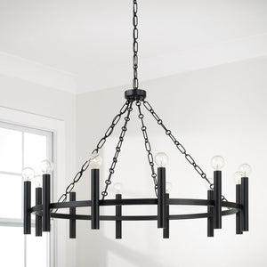 Capital Lighting - 462001MB - 12 Light Chandelier - Winton - Matte Black