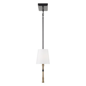 Capital Lighting - 860751MBG-717 - Five Light Island Pendant - Hollis - Matte Black with Hammered Gold