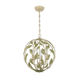 Crystorama - 504-CT - Four Light Chandelier - Broche - Champagne Green Tea