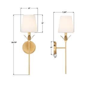 Crystorama - 531-OP-GA - One Light Wall Sconce - Broche - Antique Gold