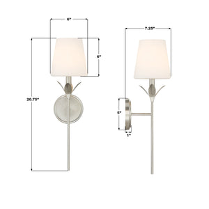 Crystorama - 531-OP-SA - One Light Wall Sconce - Broche - Antique Silver