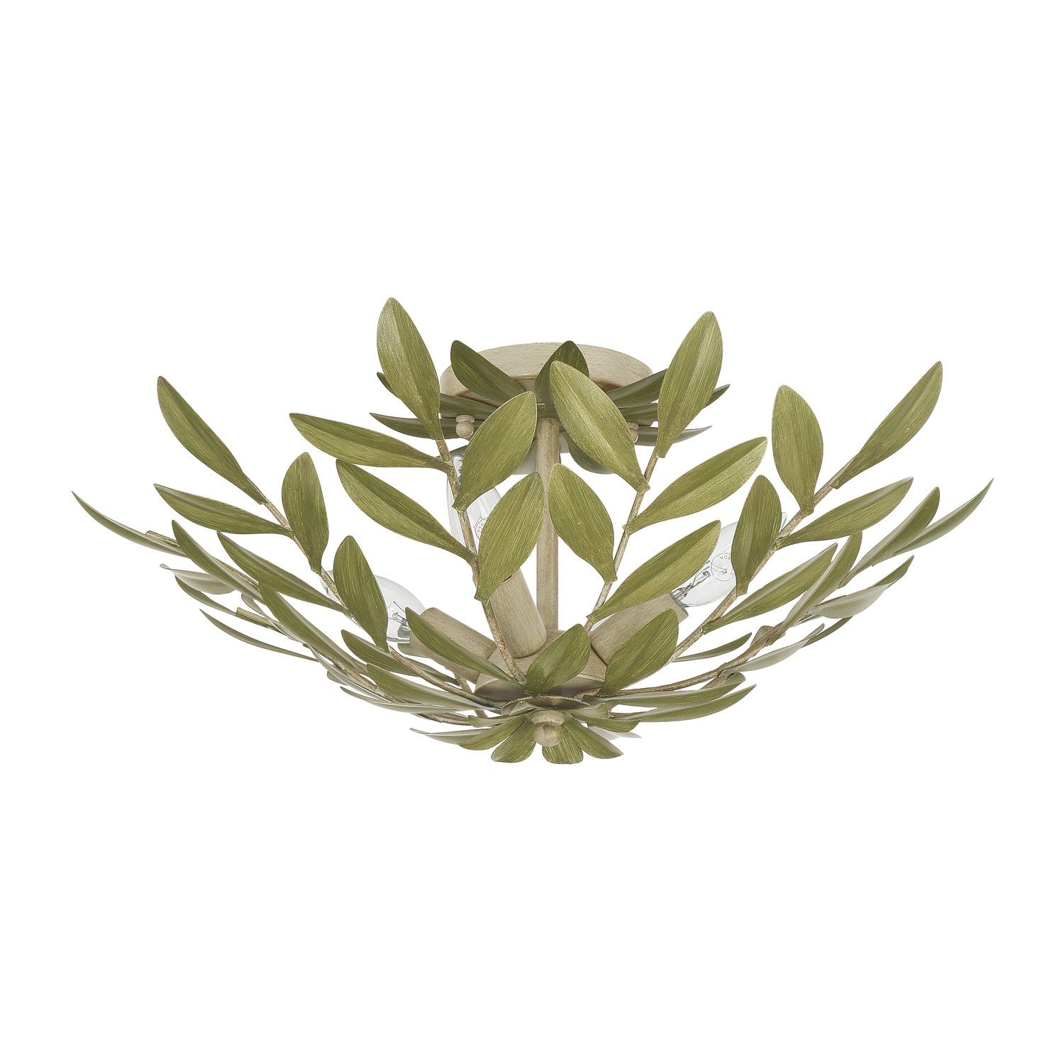 Crystorama - 560-CT - Four Light Semi Flush Mount - Broche - Champagne Green Tea