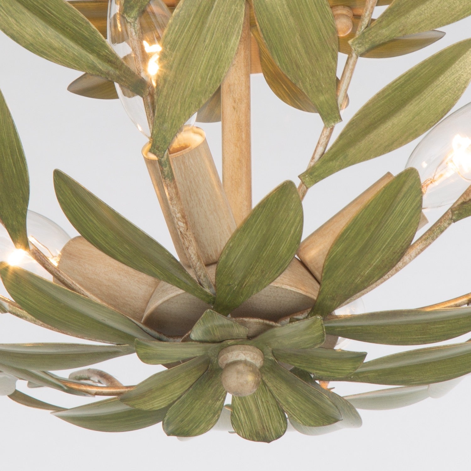 Crystorama - 560-CT - Four Light Semi Flush Mount - Broche - Champagne Green Tea